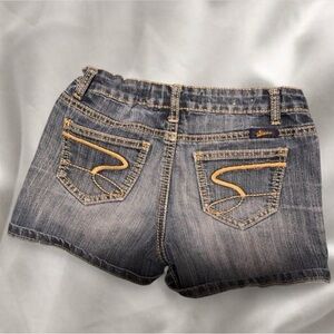 Seven7 Denim Shorts with Yellow Stitching